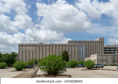 HOUSTON, TEXAS, USA- AUGUST 10, 2019-  The Christopher C. Kraft Jr. Mission Control Center At The Johnson Space Center In Houston Texas