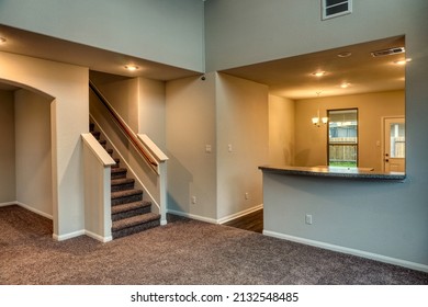 Houston, Texas USA - February 25 2021: This Is A Picture Of The Interior Of Newly Built Home, In A Master Built Subdivision.