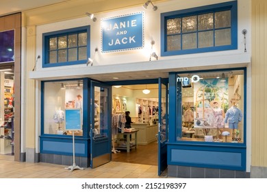 Houston, Texas, USA - February 25, 2022: Janie and Jack store in a shopping mall. Janie and Jack is a children's clothing brand. 