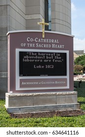 HOUSTON, TEXAS, USA - JULY 11, 2013: Co-Cathedral Of The Sacred Heart In Houston.