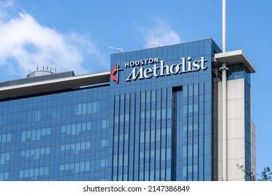Houston, Texas, USA - March 9, 2022: Houston Methodist Hospital In Houston, Texas, USA, The Flagship Quaternary Care Hospital Of Houston Methodist Academic Medical Center.