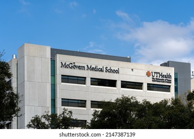 Houston, Texas, USA - March 9, 2022: McGovern Medical School At Texas Medical Center In Houston, Texas. The John P. And Kathrine G. McGovern Medical School Is A Graduate Medical School. 