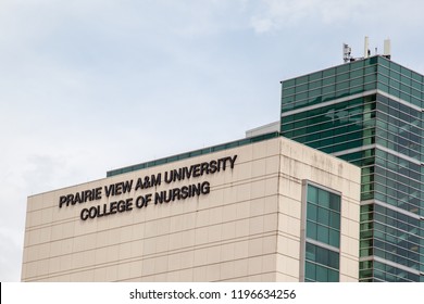 Houston, Texas, USA - September 22, 2018: Prairie View A & M University College Of Nursing In Houston. 