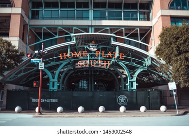 Houston, Texas/USA - July 19, 2019: Home Plate South At Minute Maid Park.