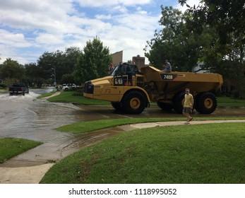 Houston, TX August 30th 2017:Hurricane Harvey Aftermath Rescue Effort