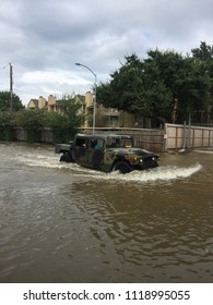 Houston, TX August 30th 2017:Hurricane Harvey Aftermath Rescue Effort