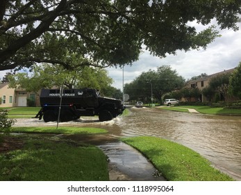 Houston, TX August 30th 2017:Hurricane Harvey Aftermath Rescue Effort