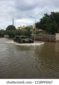 Houston, TX August 30th 2017:Hurricane Harvey Aftermath Rescue Effort