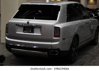 Houston, TX - January 20 2021 - The 2019 Rolls Royce Cullinan On Display At The 2021 Houston Summer Auto Show.