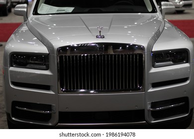 Houston, TX - January 20 2021 - The 2019 Rolls Royce Cullinan On Display At The 2021 Houston Summer Auto Show.