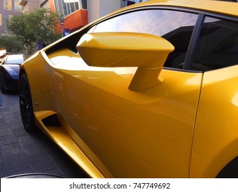 Houston TX, October 9, 2017 A Yellow Lamborghini Huracán  At The Lamborghini Festival