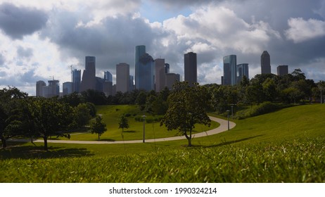 Houston, TX Skyline From Buffalo Bayou Park