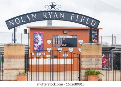 Houston TX/USA - 2017: Nolan Ryan Field, Alvin Independent School District In Alvin Texas