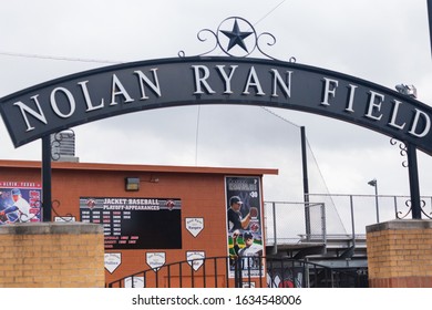 Houston TX/USA - 2017: Nolan Ryan Field, Alvin Independent School District In Alvin Texas