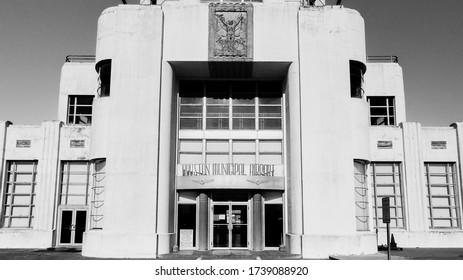 Houston TX/USA - May 2020: Built In 1940, The Art Deco William P Hobby Airport Terminal Building Is Now A Museum