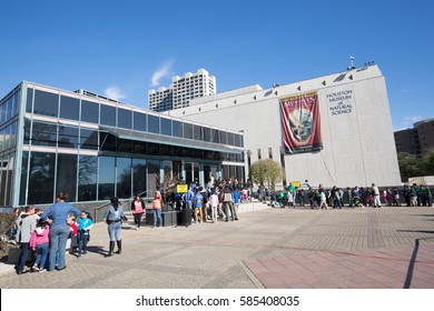 HOUSTON,USA ON 21 JANUARY 2017: Houston Museum Of Natual Science In A Crowed Day