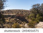 Hovenweep National Monument in Utah. Square Tower ancestral Puebloan village of dwellings along the Little Ruin Canyon. Twin Towers. 