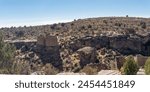 Hovenweep National Monument in Utah. Square Tower ancestral Puebloan village of dwellings along the Little Ruin Canyon. 