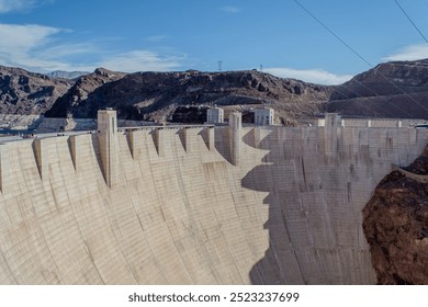 Hover Dam is a massive concrete structure.  