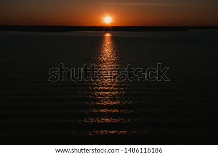 Similar – Foto Bild Sonnenuntergang am Ammersee in Bayern, Deutschland