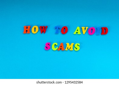 How To Avoid Scam On Blue Paper Background