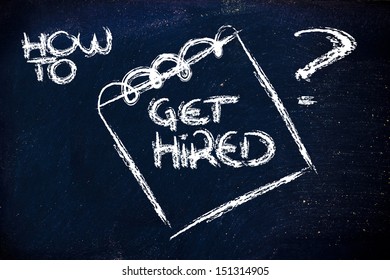 How To Get Hired, Design Of Memo Or Notepad On Blackboard