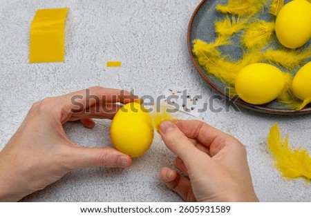 How to make a chick from eggs for Easter decor. Handmade decoration Easter egg chick. Step by step instructions. Children DIY concept. Step 10