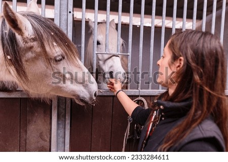 How presenting a horse. Care and relationship from animal lover. Small business Hispanic mid woman