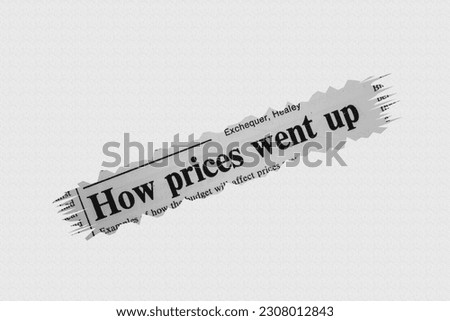 How prices went up - news story from 1975 newspaper headline article title