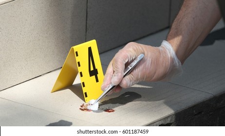How seem marked evidence of a crime scene