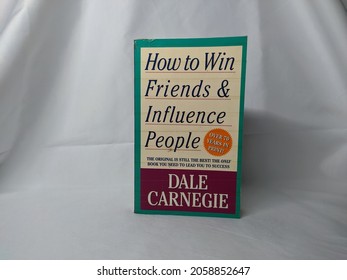 How To Win Friends And Influence People By Dale Carnegie On A White Background, October 17 2021, Makassar Indonesia.