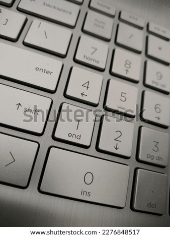HP laptop keyboard, numbers on keyboard 