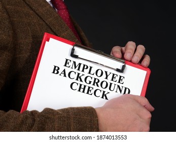 HR manager holds Employee background check report.