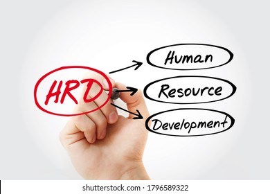 HRD - Human Resource Development Acronym, Business Concept Background