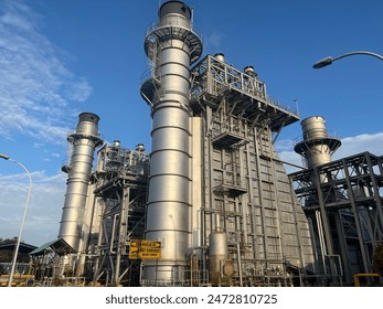 the HRSG with a single tall stack in combine cycle power plant