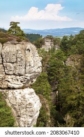 Hruboskalske skalni mesto rock panorama, sandstone rock city, Cesky raj, czech or Bohemian paradise, Czech Republic - Shutterstock ID 2083067410