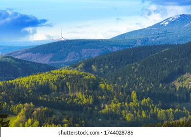 Hruby Jeseník is the highest mountain range in Moravia. The highest mountain is Praděd (1491 m above sea level) - Shutterstock ID 1744028786