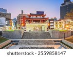 Hsinchu, Taiwan downtown cityscape with the Eastern Gate.