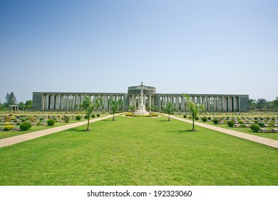 Htauk Kyant War Memorial Cemetery In Yangon, Myanmar.