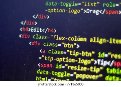 Html Code Computer Programming Source Code Stock Photo 771365035 ...