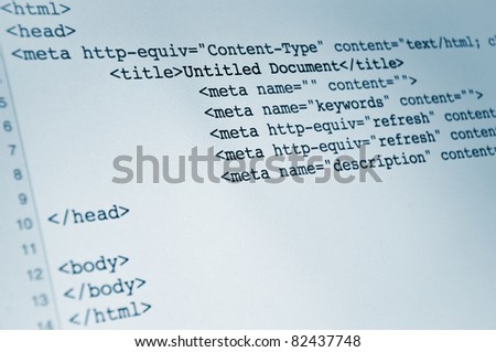 HTML code for internet. Heartbleed bug concept,