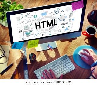 HTML Communication Interconnection Internet Networking Concept