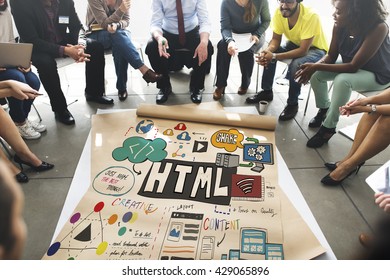 HTML Connection Links Digital Communication Concept