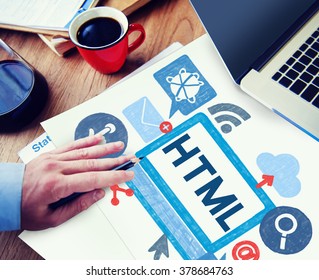 HTML Internet Coding Website Software Concept