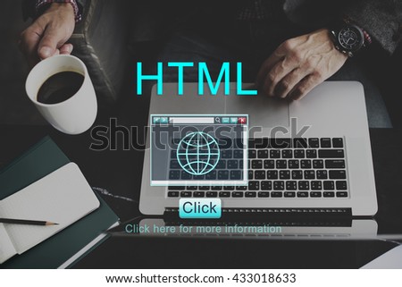 HTML Programming Software Webpage Concept