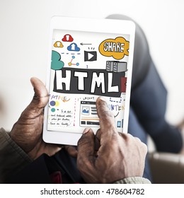 HTML Web Page Content Graphic Concept