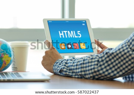 HTML5 CONCEPT ON TABLET PC SCREEN