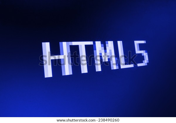 Html5 Html Big Title On Computer Stock Photo Edit Now 238490260