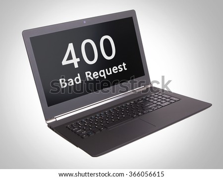HTTP Status code on a laptop screen  - 400, Bad Request