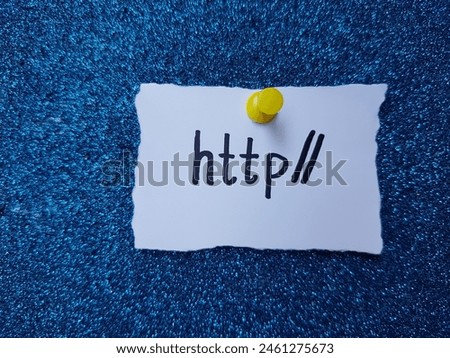 HTTP writting on blue background.